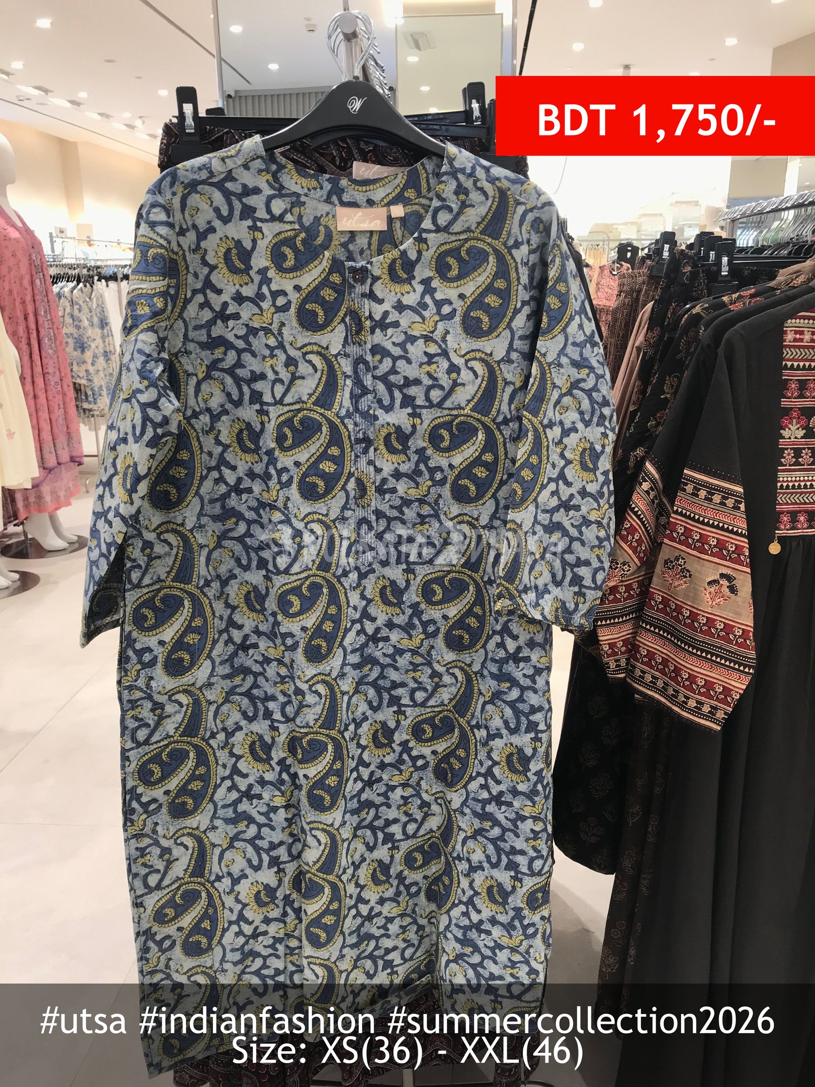 Utsa Natural Straight Kurta