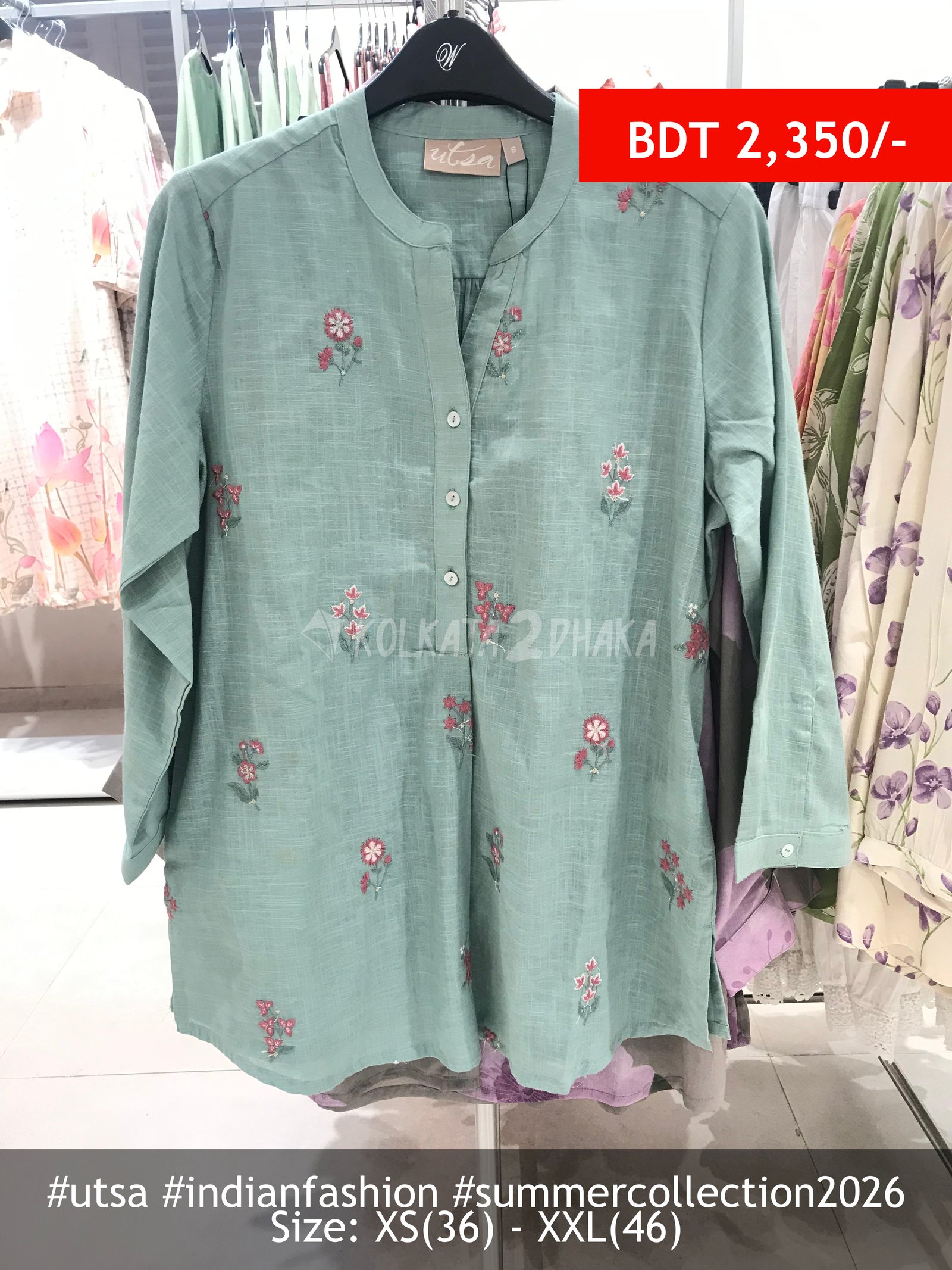 Utsa Mint Kurta