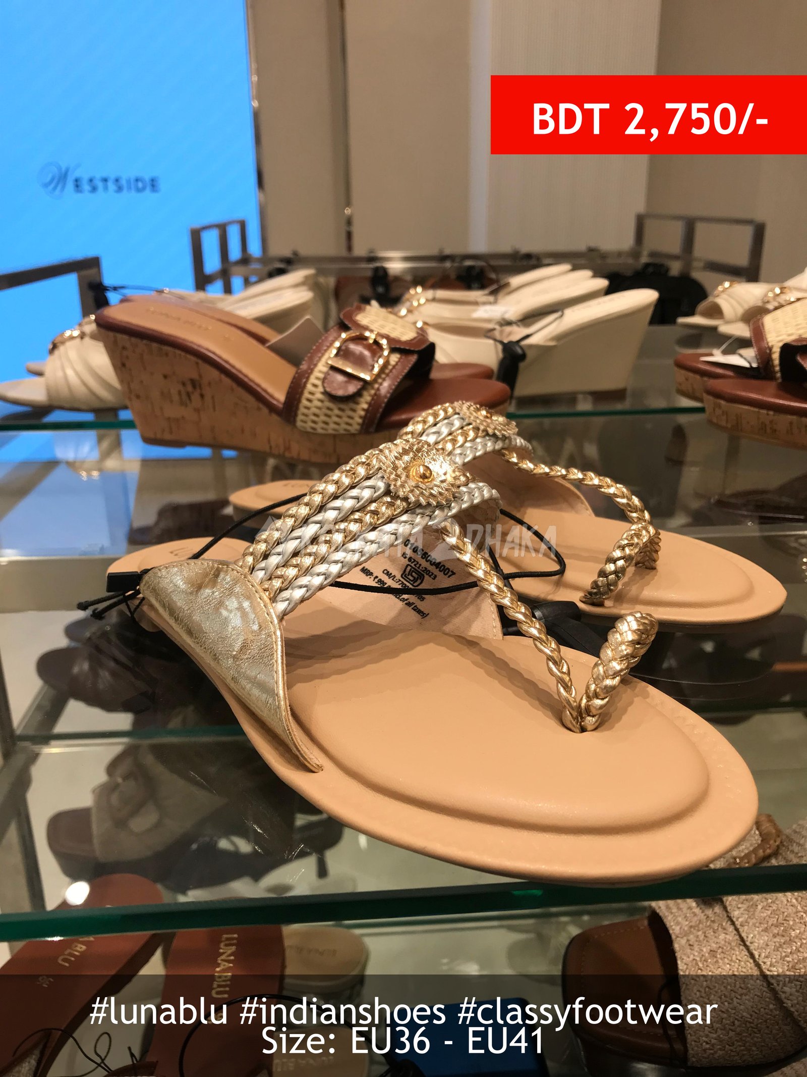 Lunablu Silver Gold Flats