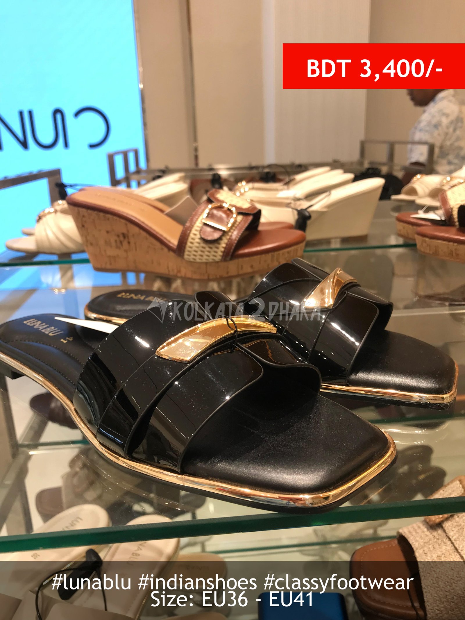 Lunablu Black Flats