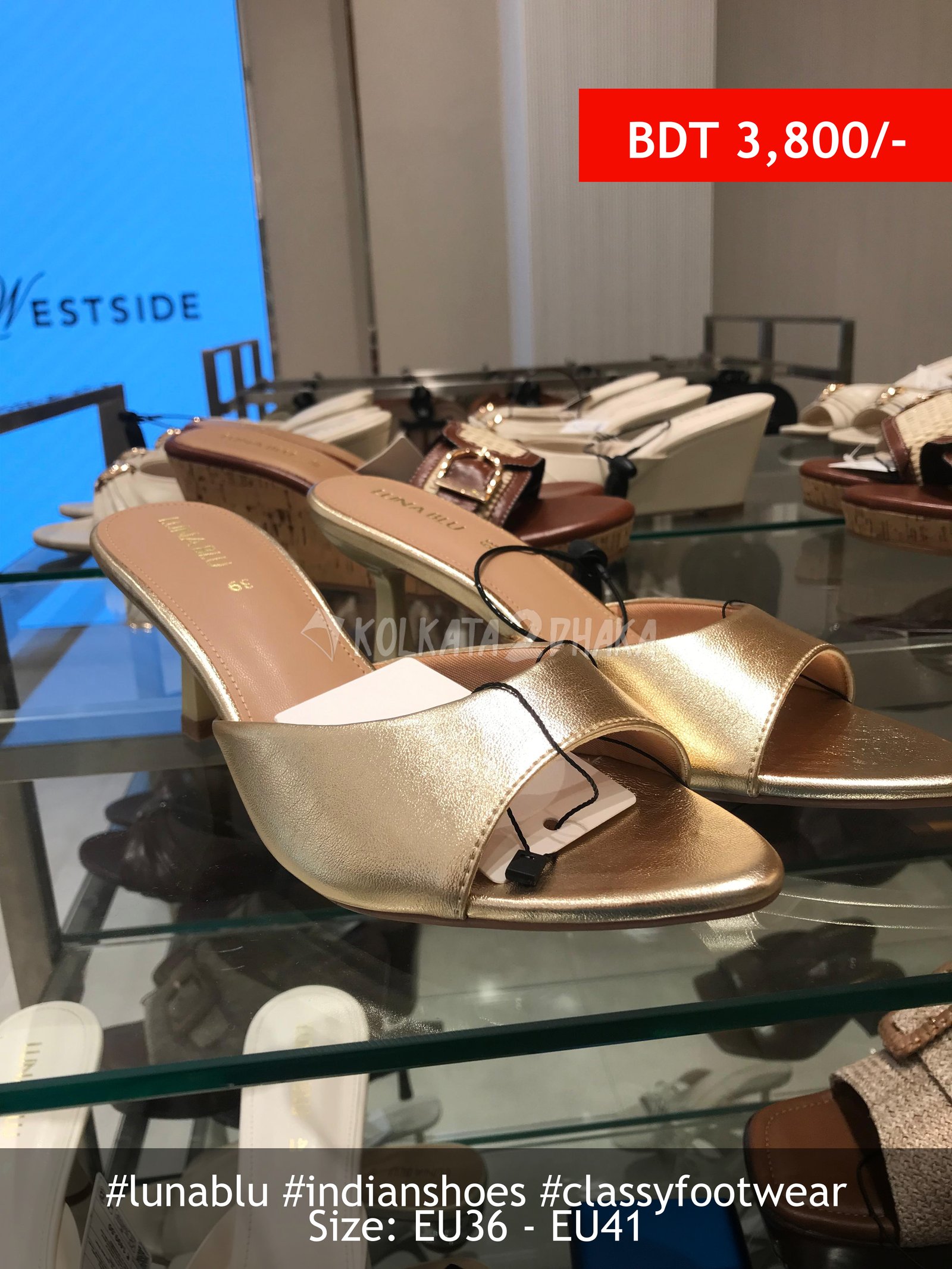 Lunablu Light Gold Heels