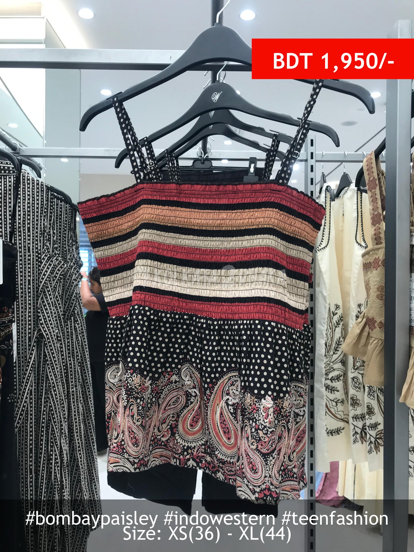 Bombay Paisley Black Top