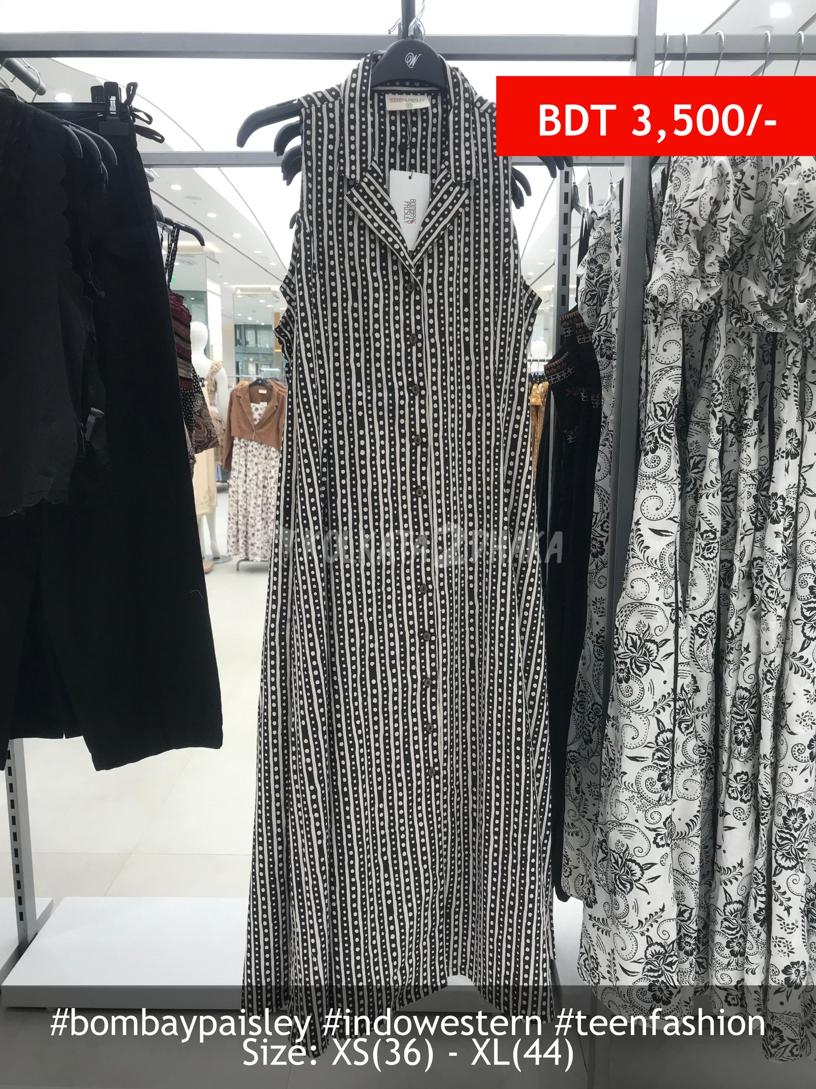 Bombay Paisley Off-White Dress