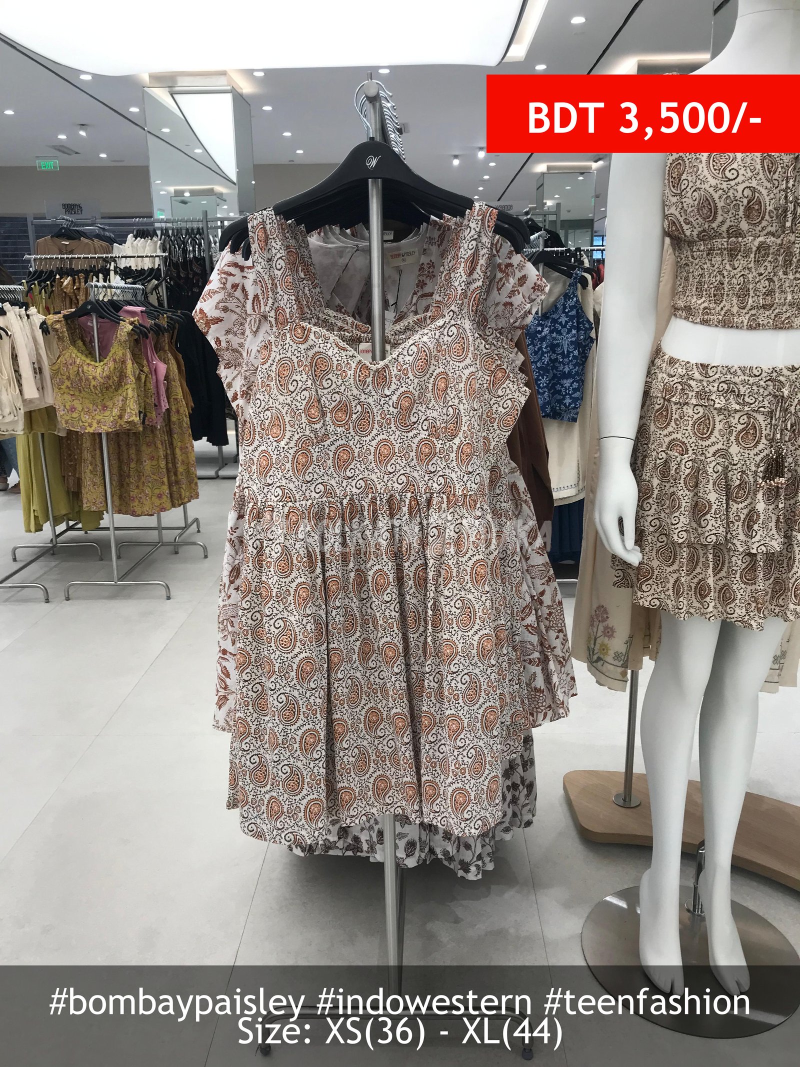 Bombay Paisley Brown Dress