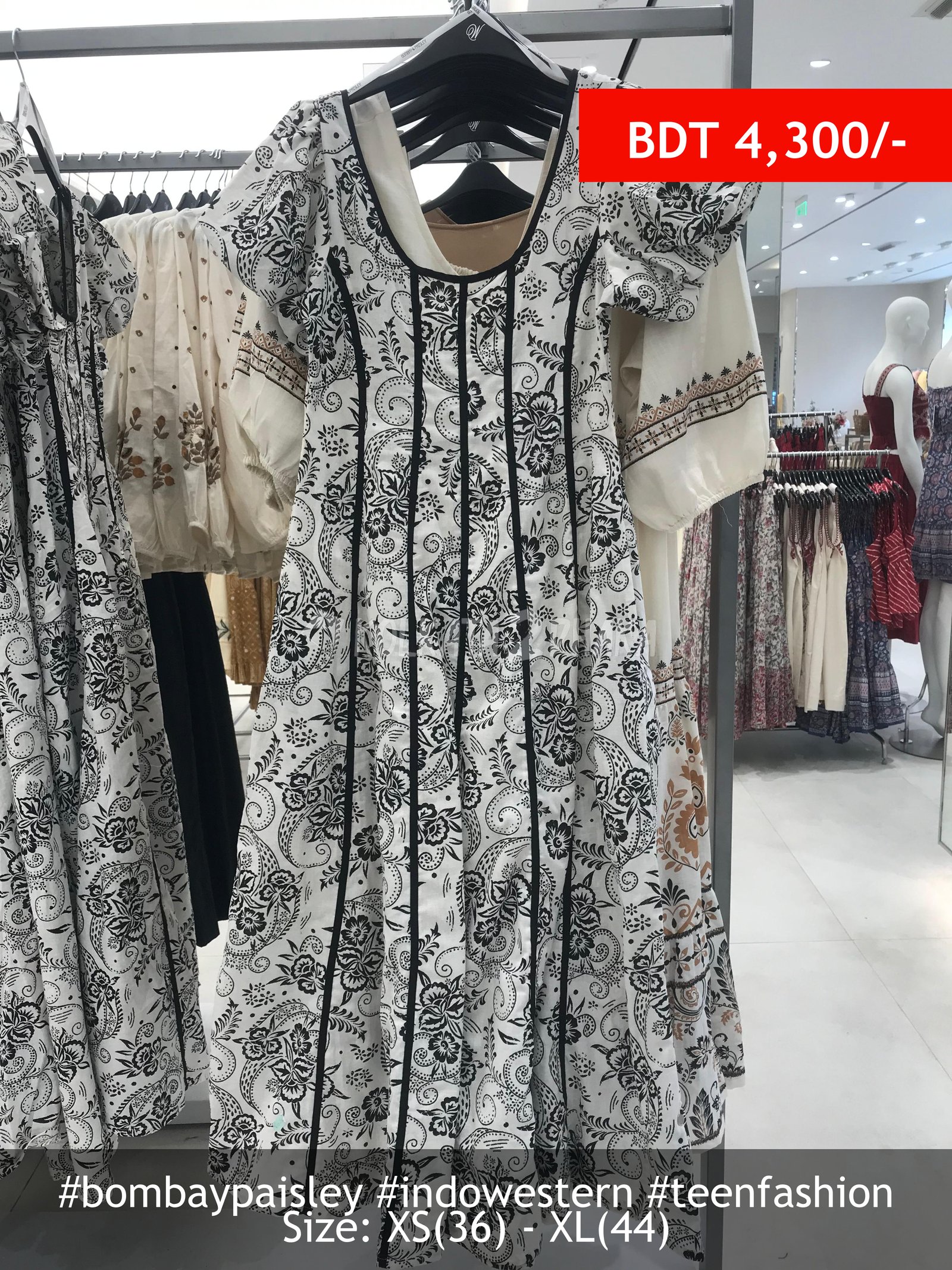 Bombay Paisley Off-White Dress