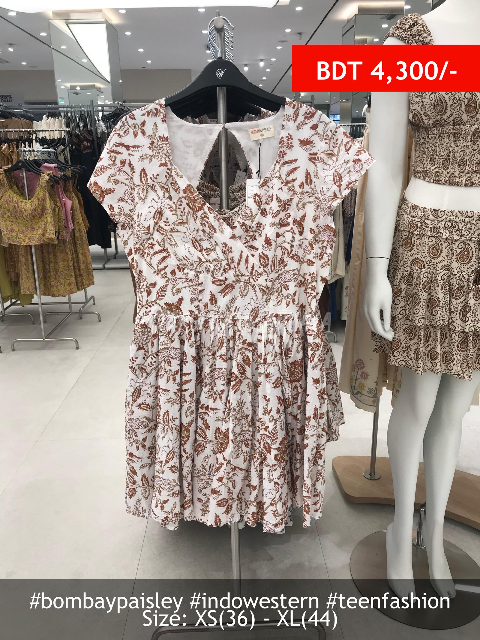 Bombay Paisley Off-White Dress