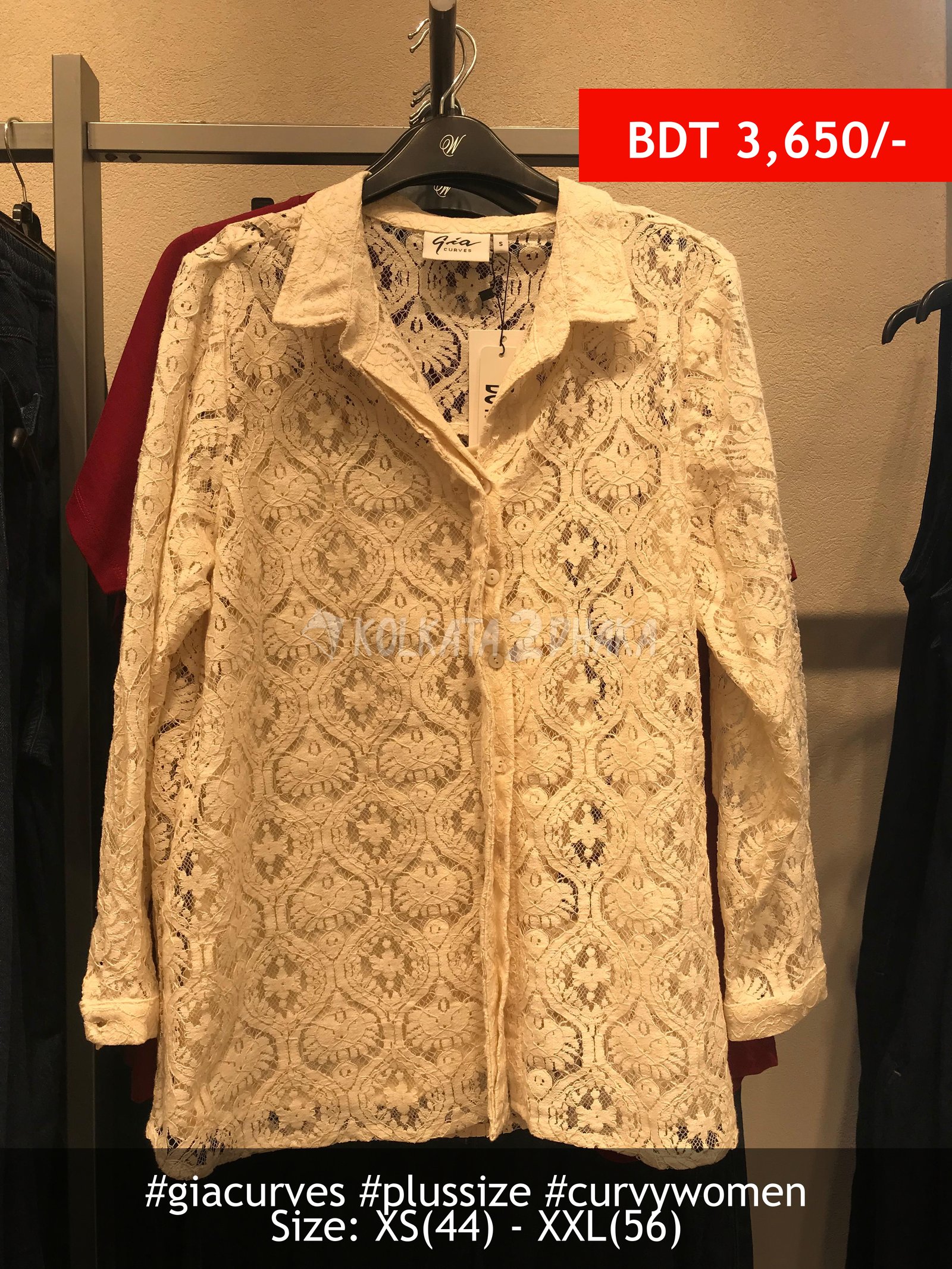 Gia Curves Creame Shirt