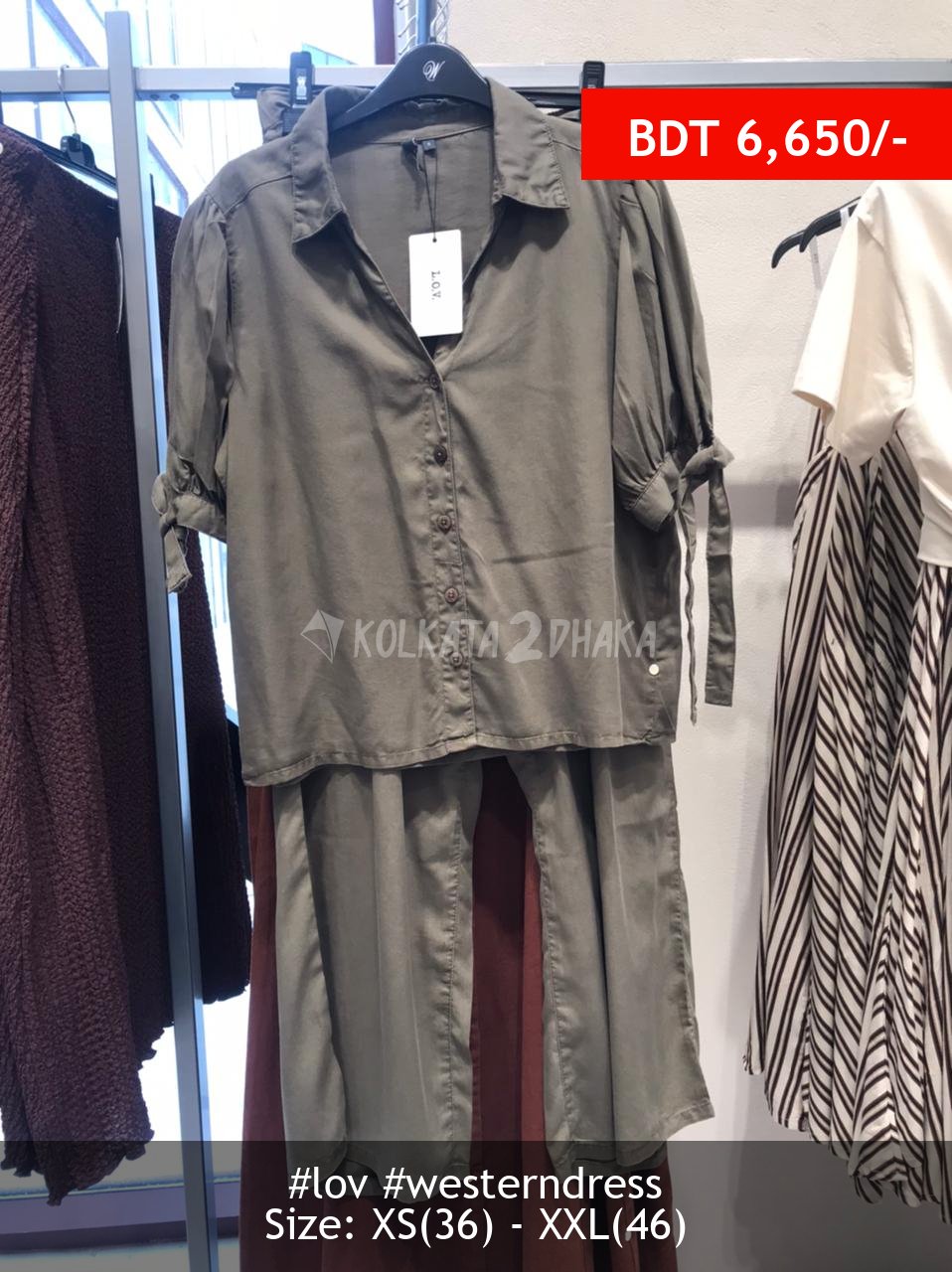 LOV Olive Top-Trousers Set