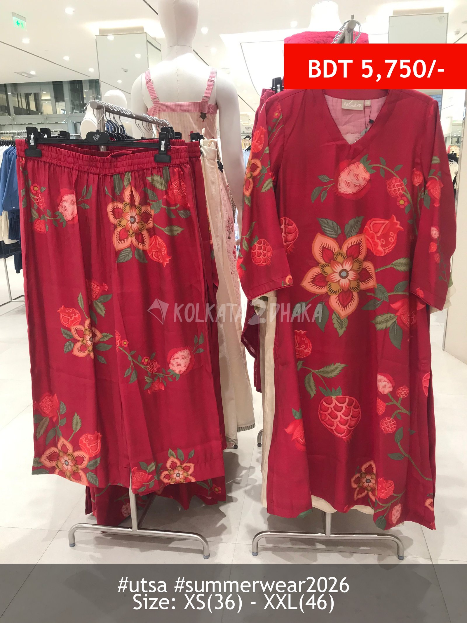 Utsa Red Co-Ord Set