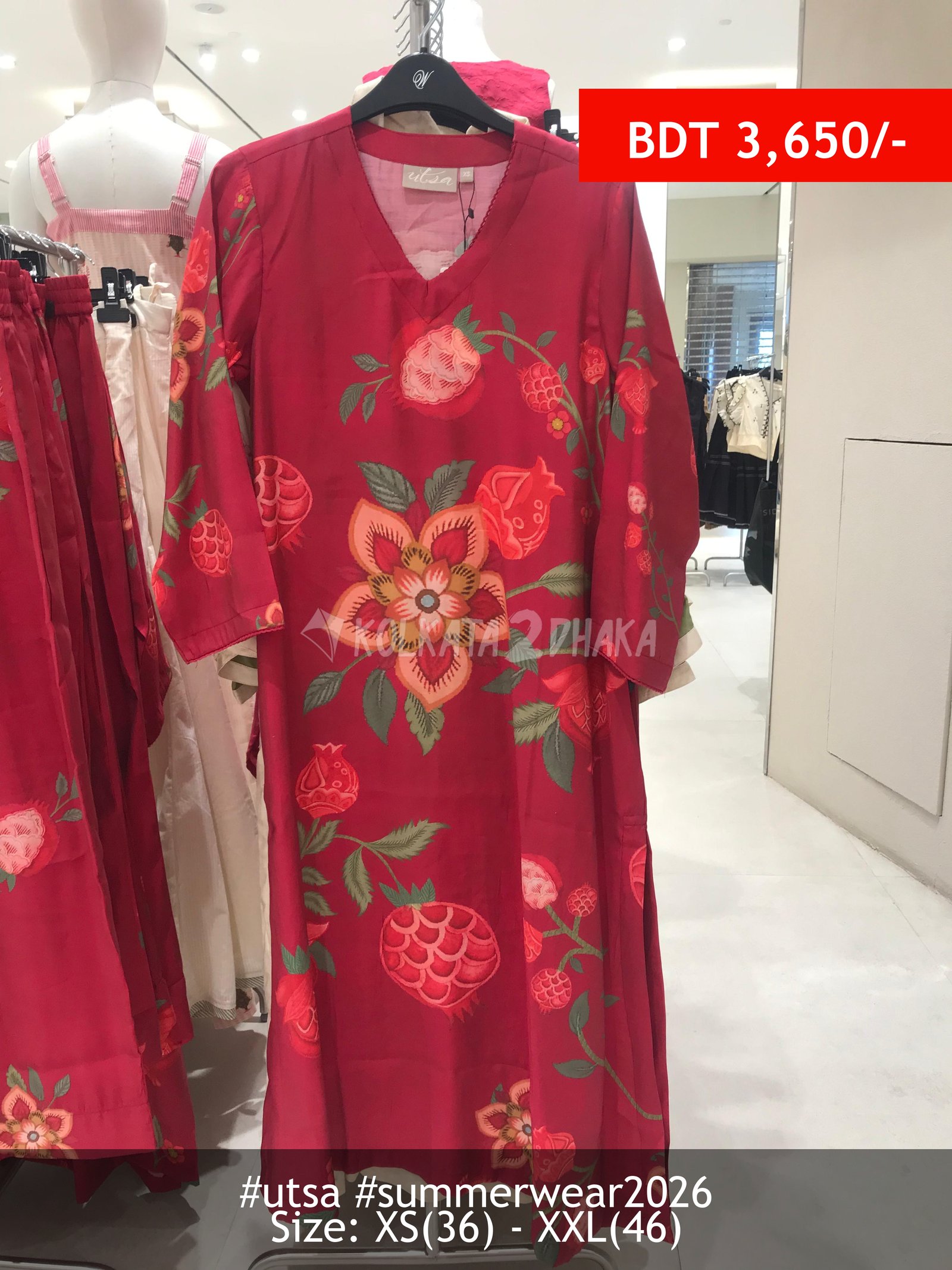 Utsa Red Kurti