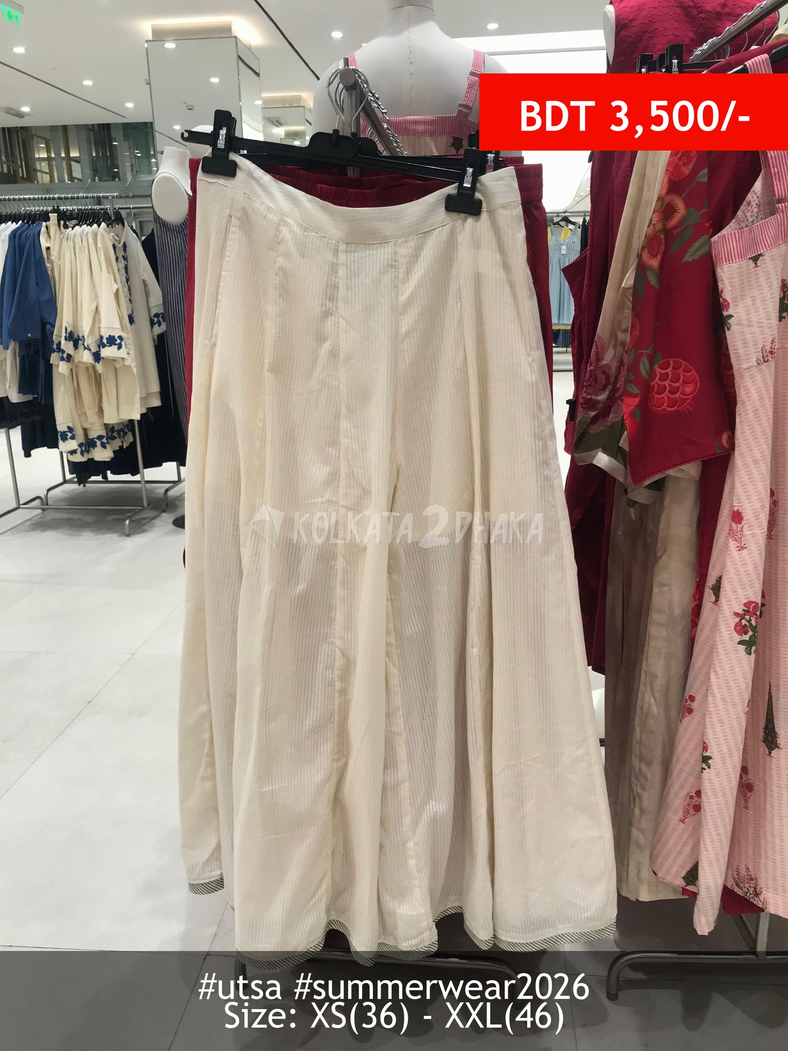Utsa Off-White Palazzo