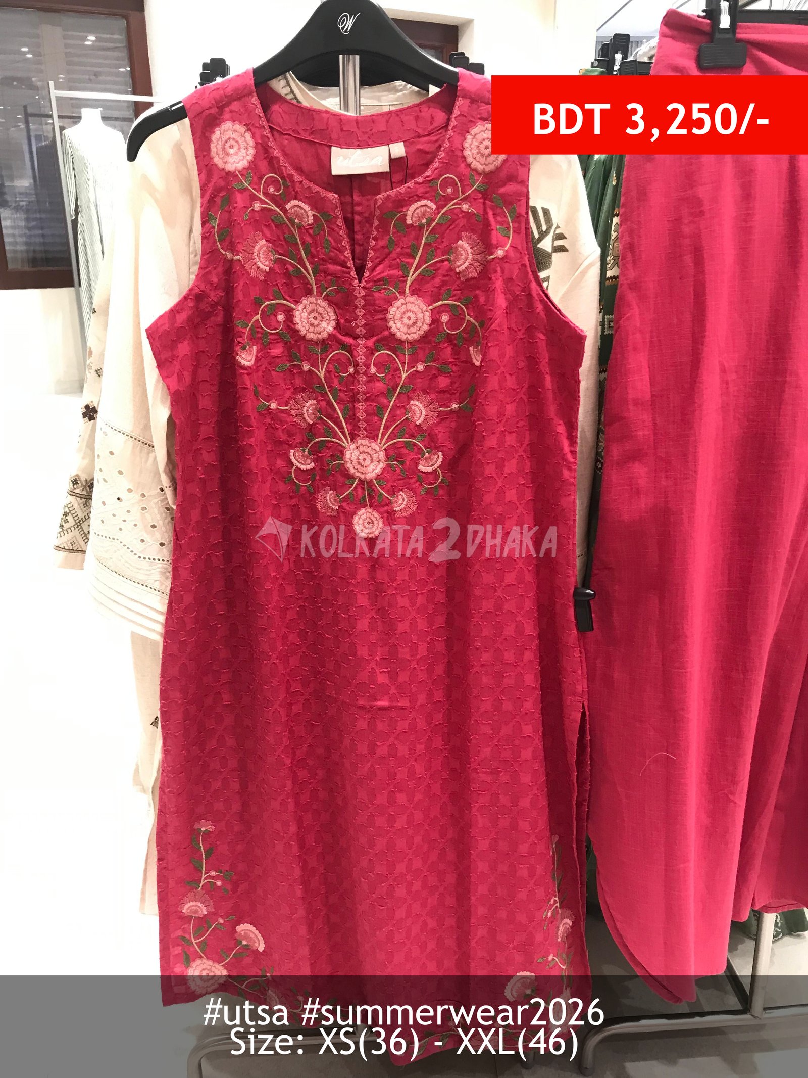Utsa Red Kurta