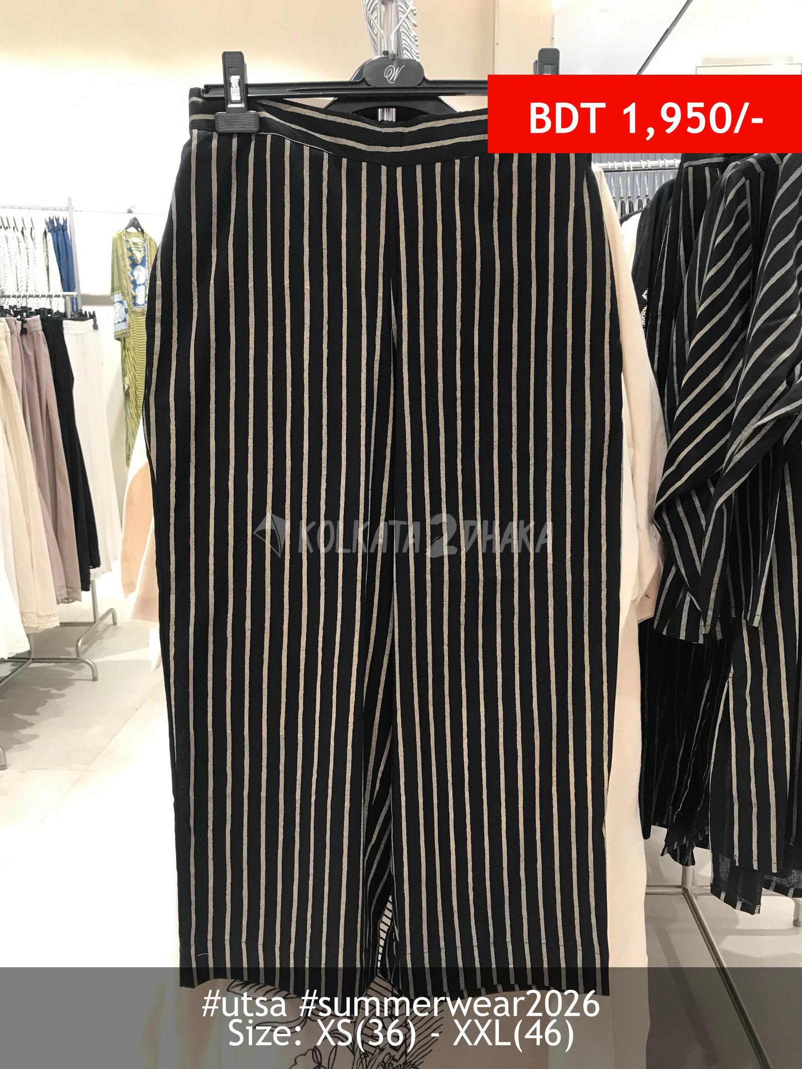 Utsa Black Pants