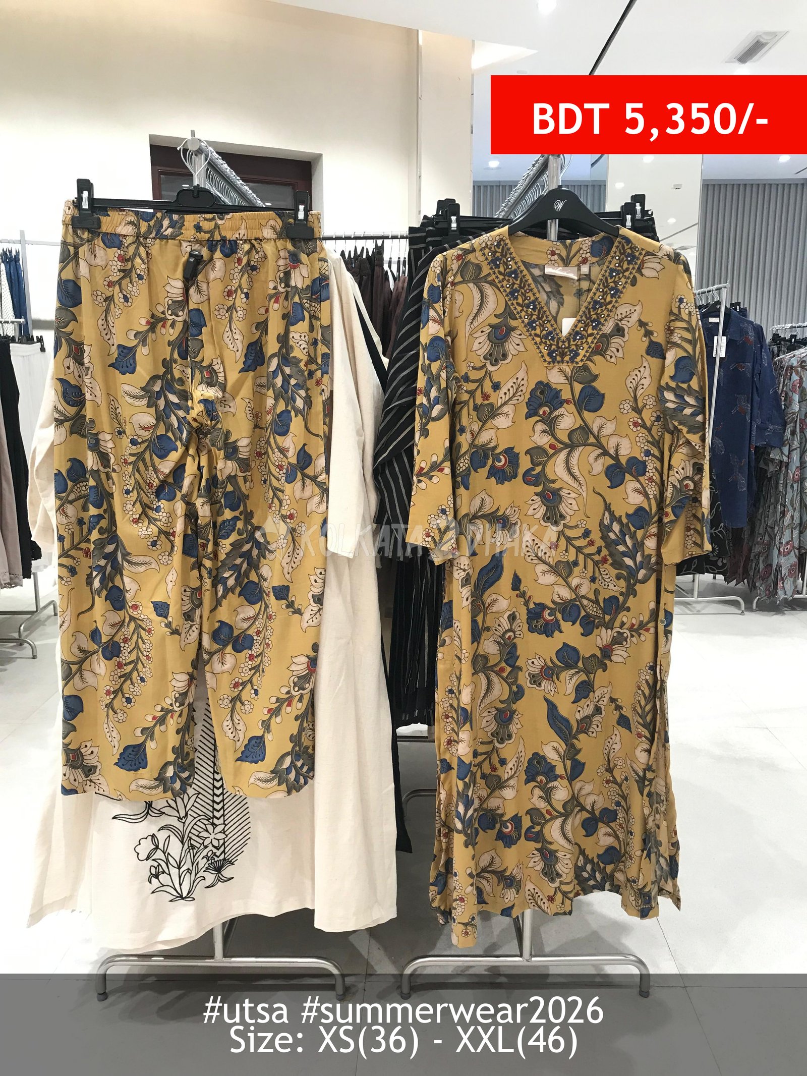 Utsa Mustard Co-Ord Set