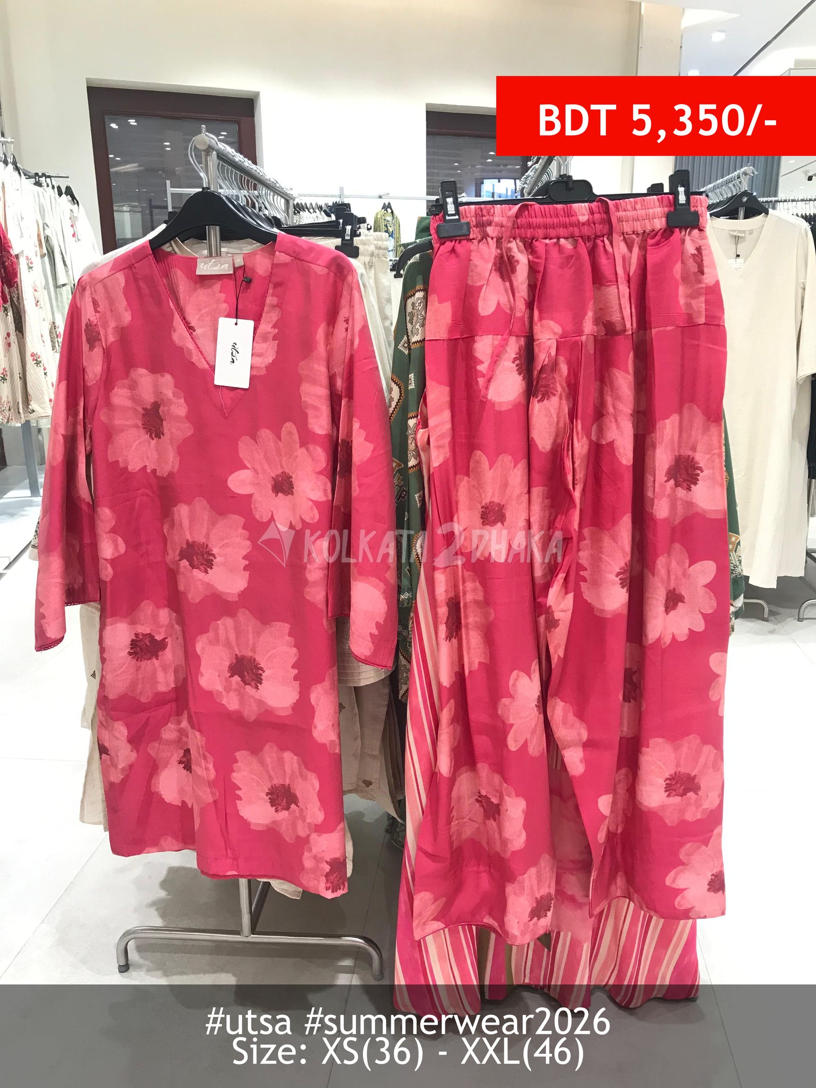 Utsa Pink Co-Ord Set