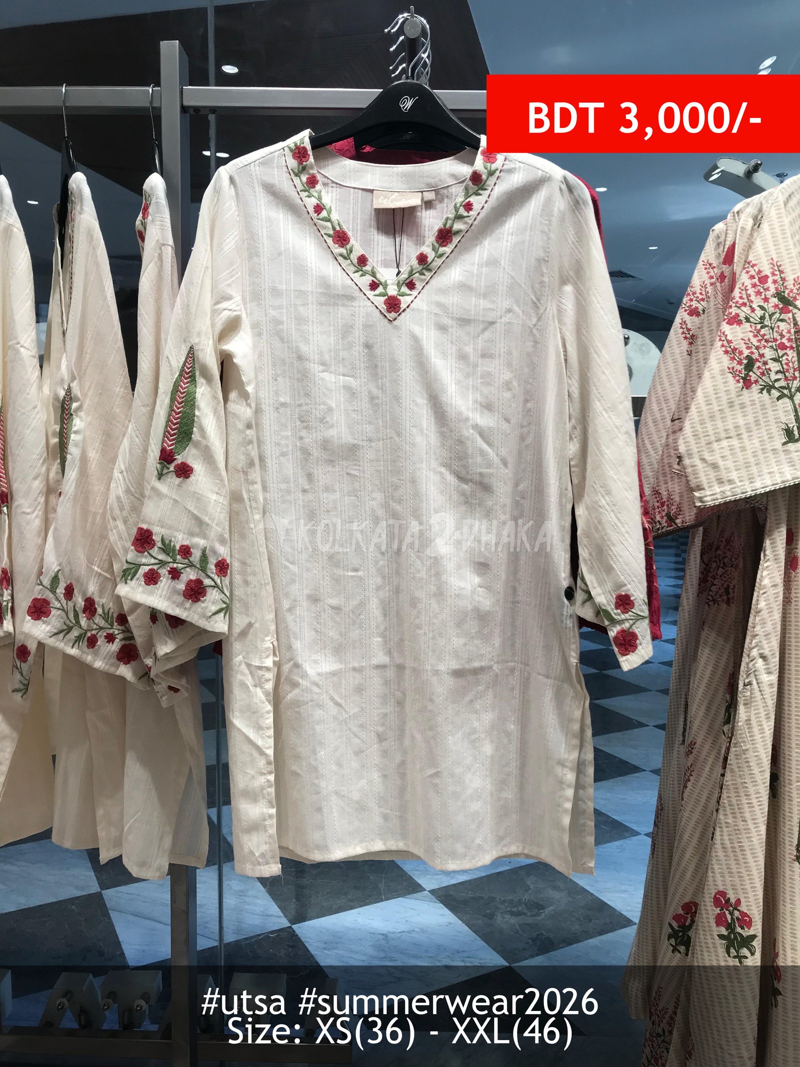 Utsa Off-White Kurti