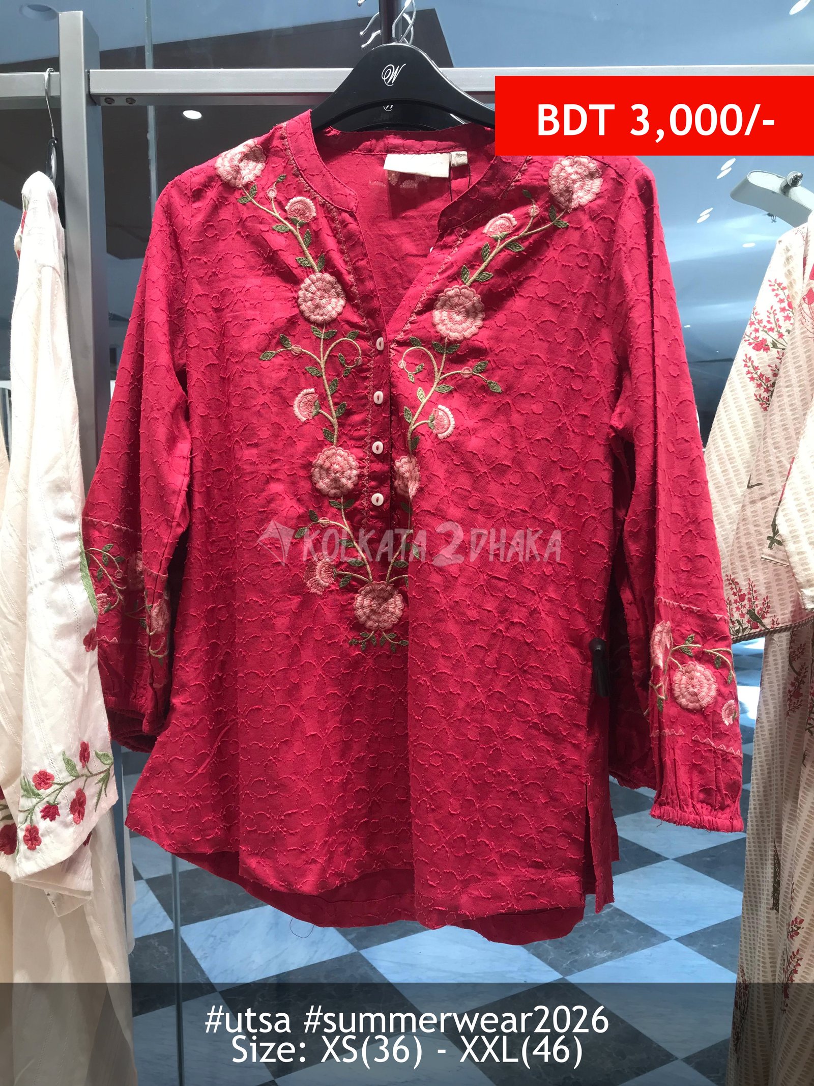 Utsa Red Tunic