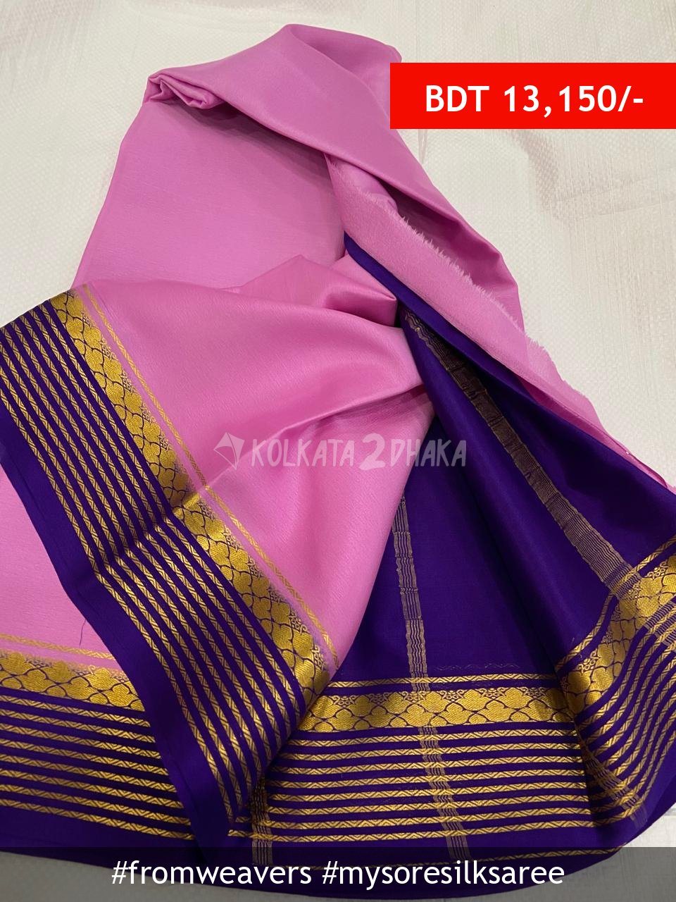From Weavers Pure Mysore Crepe Silk Saree