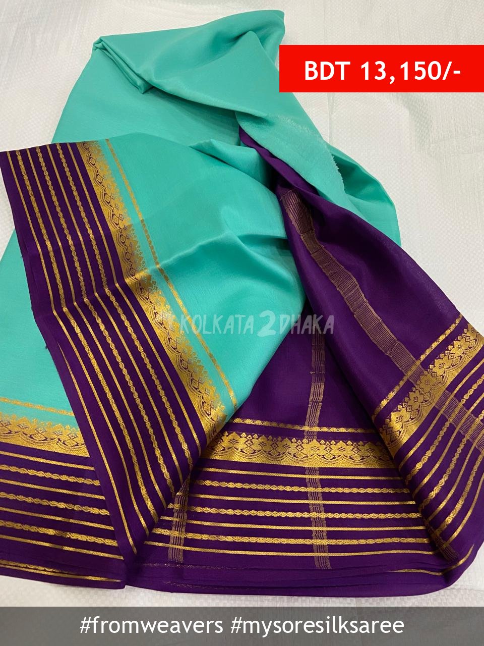 From Weavers Pure Mysore Crepe Silk Saree