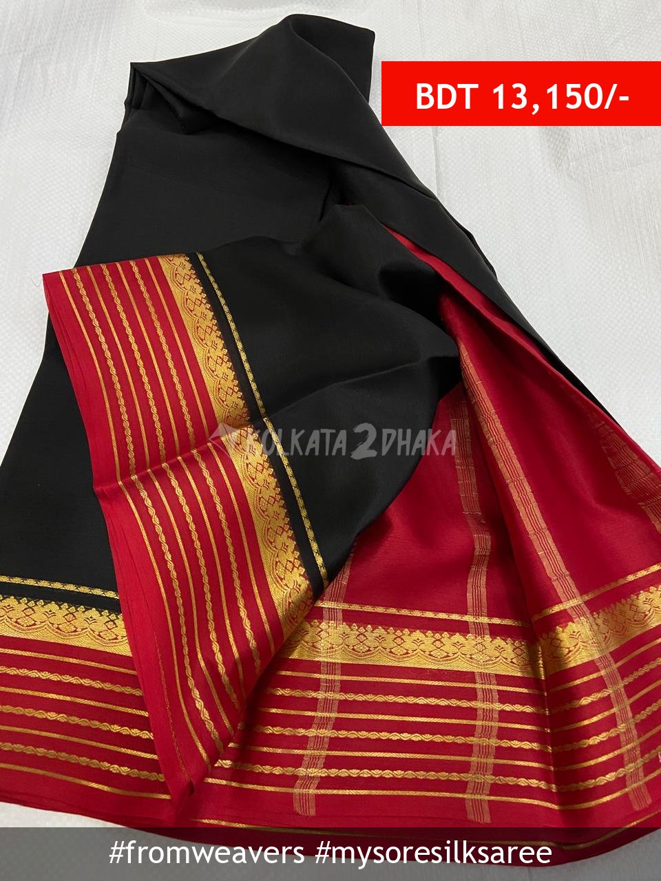 From Weavers Pure Mysore Crepe Silk Saree