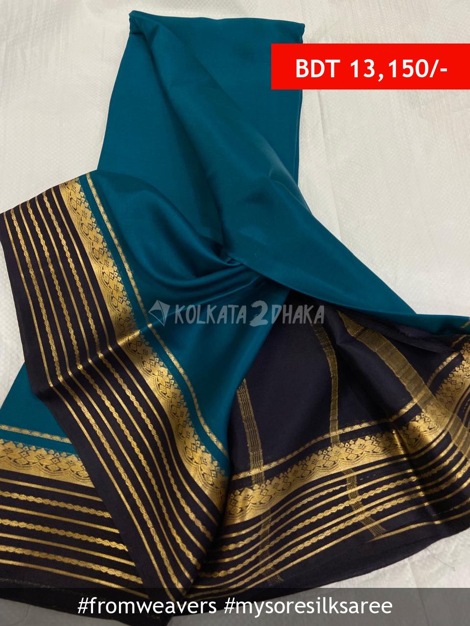 From Weavers Pure Mysore Crepe Silk Saree