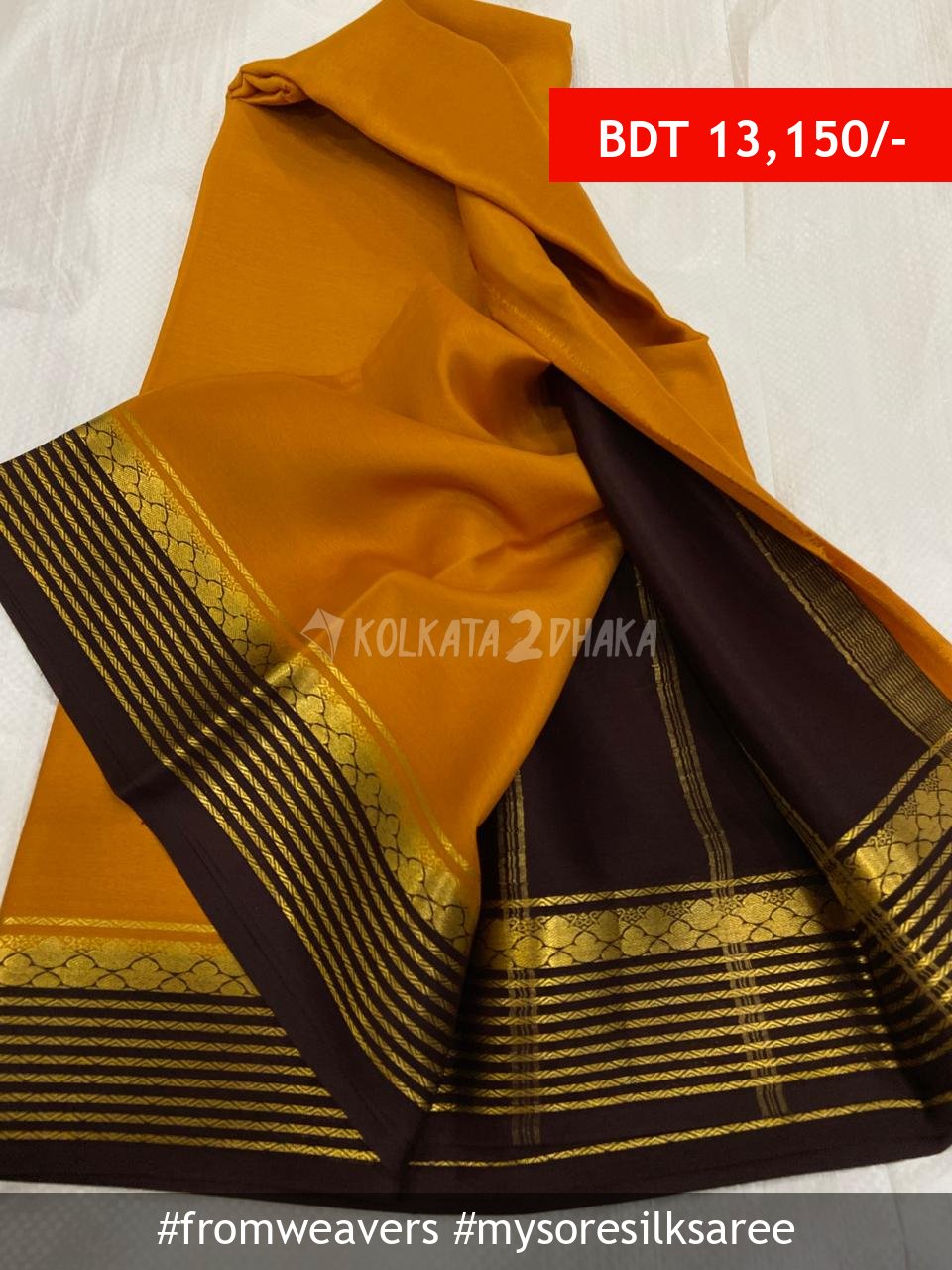 From Weavers Pure Mysore Crepe Silk Saree