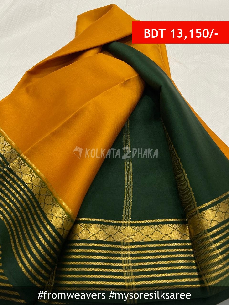 From Weavers Pure Mysore Crepe Silk Saree