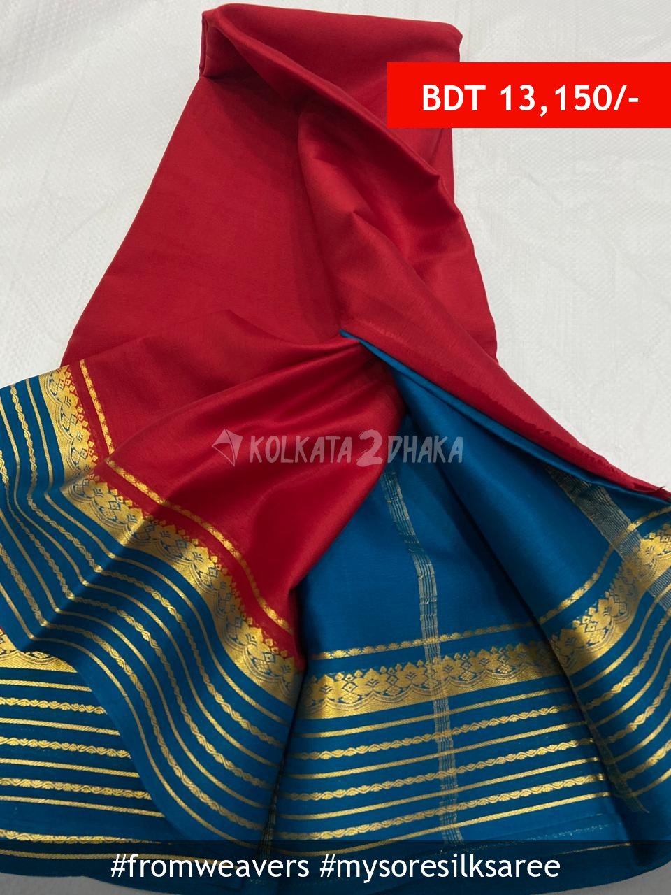 From Weavers Pure Mysore Crepe Silk Saree