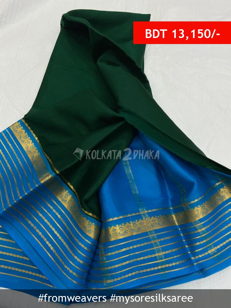 From Weavers Pure Mysore Crepe Silk Saree