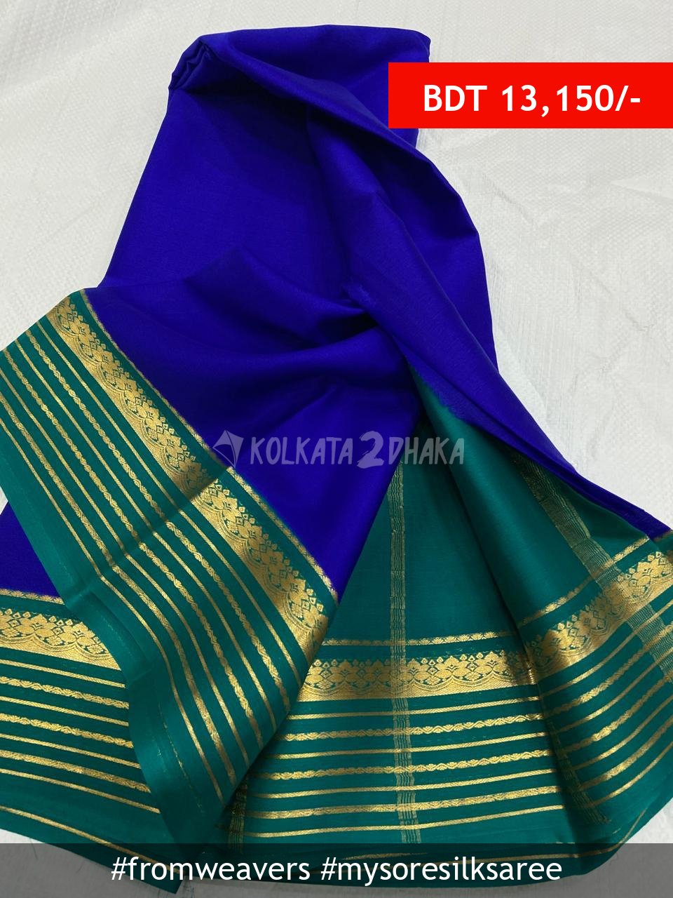 From Weavers Pure Mysore Crepe Silk Saree