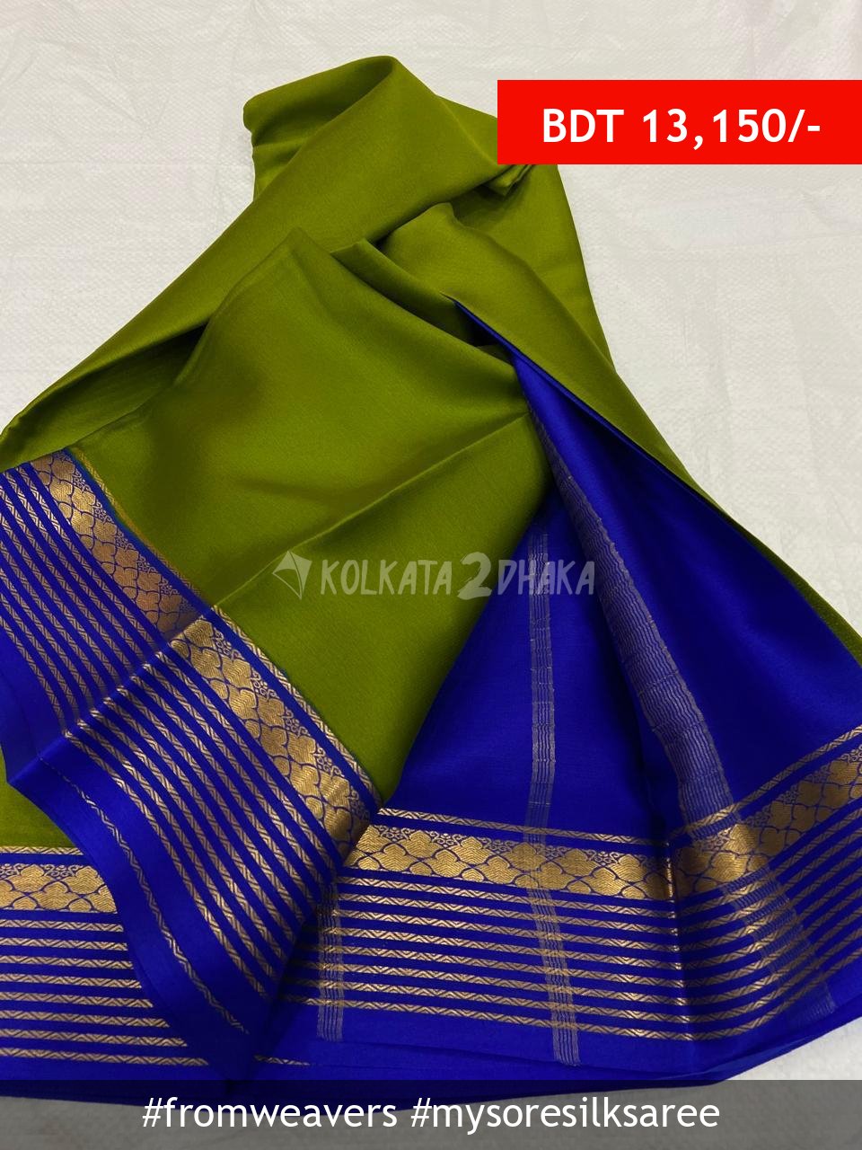 From Weavers Pure Mysore Crepe Silk Saree