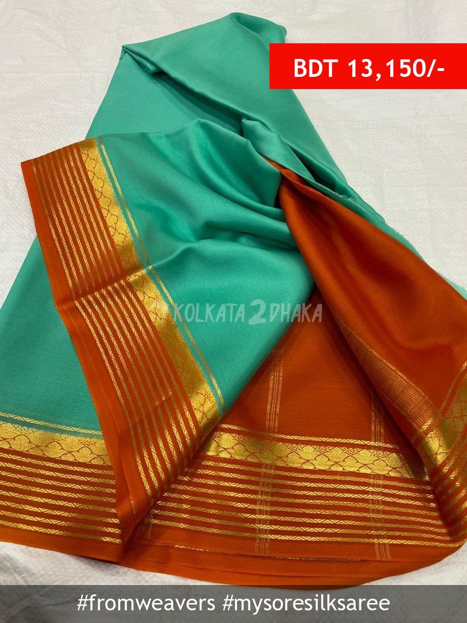From Weavers Pure Mysore Crepe Silk Saree