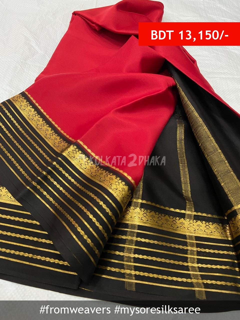 From Weavers Pure Mysore Crepe Silk Saree