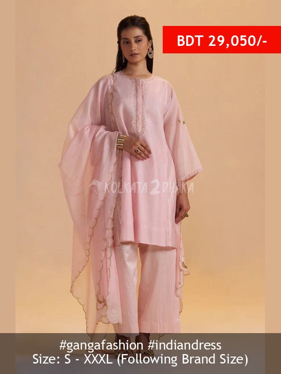 Ganga Fashion Rose Quartz Silk Festive Kurta Set