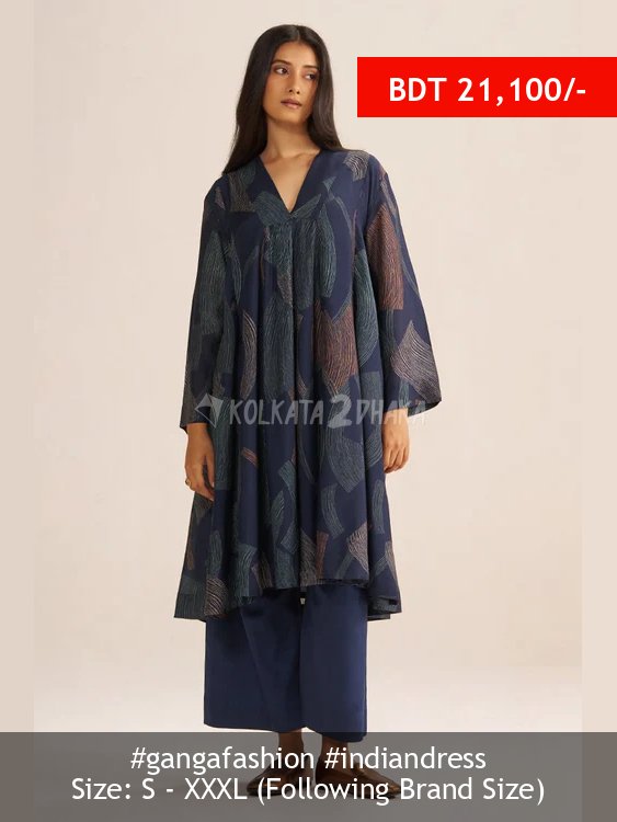 Ganga Fashion Navy Blue Co-ord Set