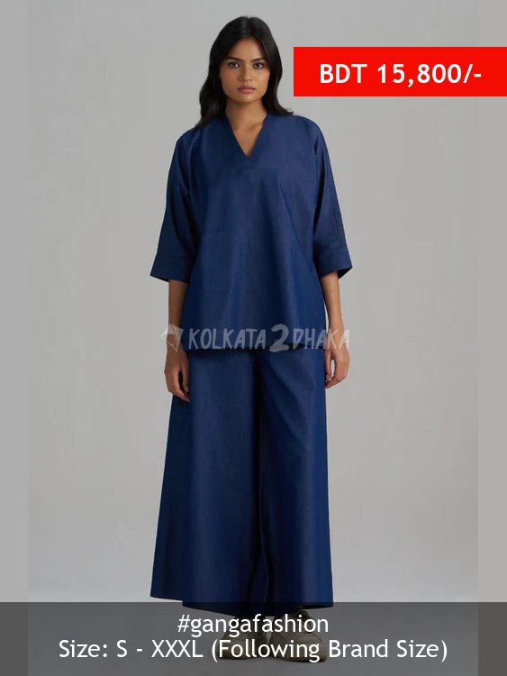 Ganga Fashion Denim Blue Co-ord Set