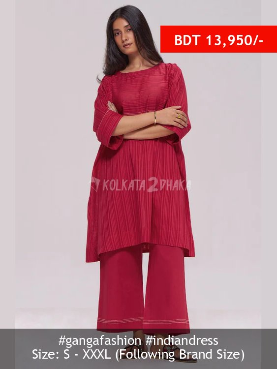 Ganga Fashion Barberry Red Co-ord Set