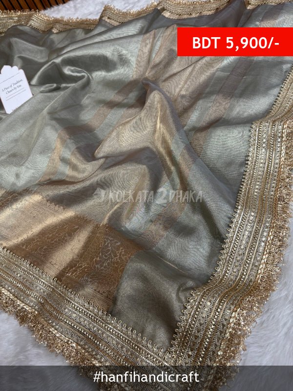 Hanfi Handicraft Maharani Tissue Silk Saree