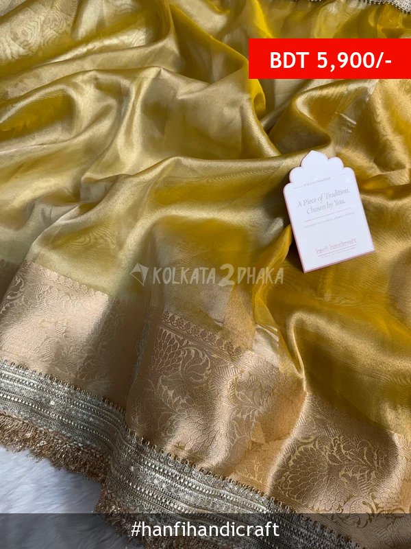 Hanfi Handicraft Maharani Tissue Silk Saree