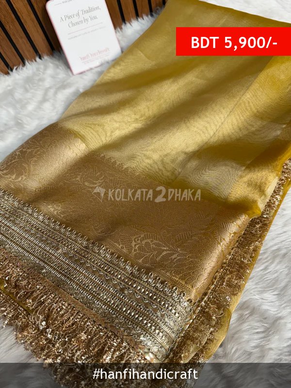 Hanfi Handicraft Maharani Tissue Silk Saree