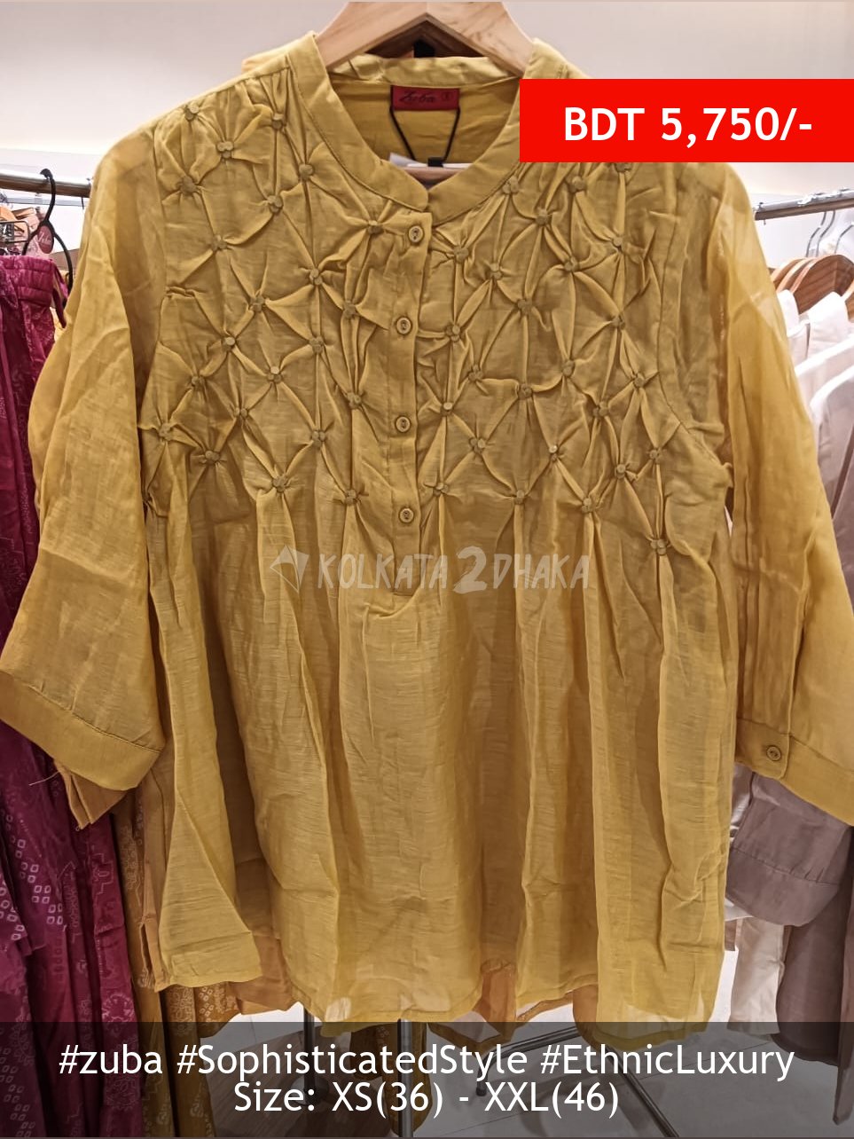 Zuba mustard tunic