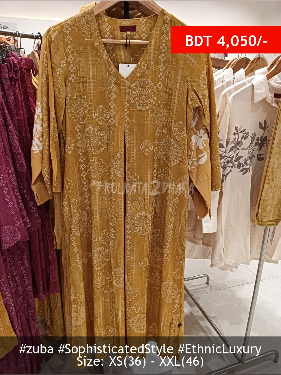 Zuba Mustard kurta