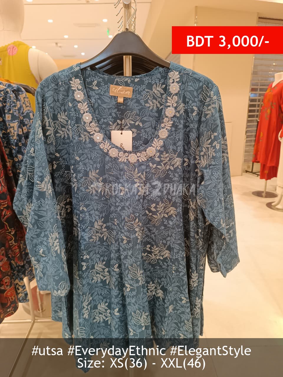 Utsa blue tunic