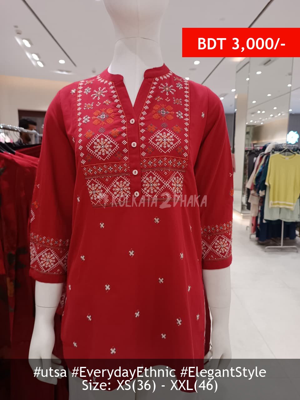 Utsa red tunic