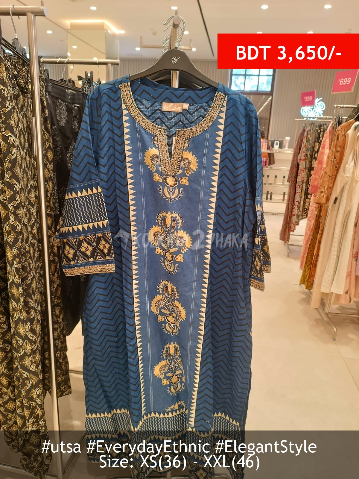 Utsa Indigo Kurta
