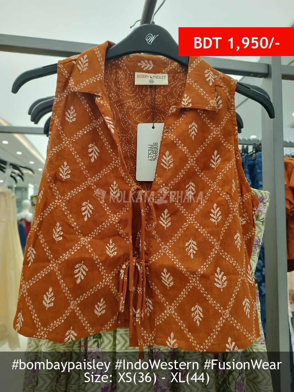 Bombay Paisley rust top