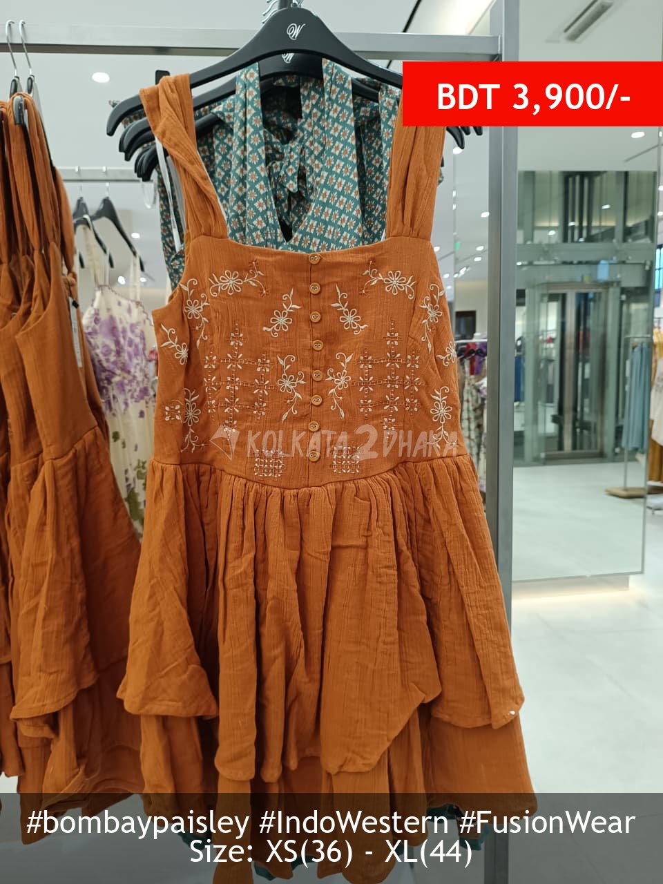 Bombay Paisley Rust dress