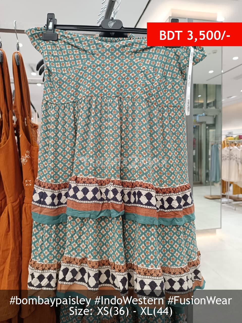 Bombay Paisley Teal dress