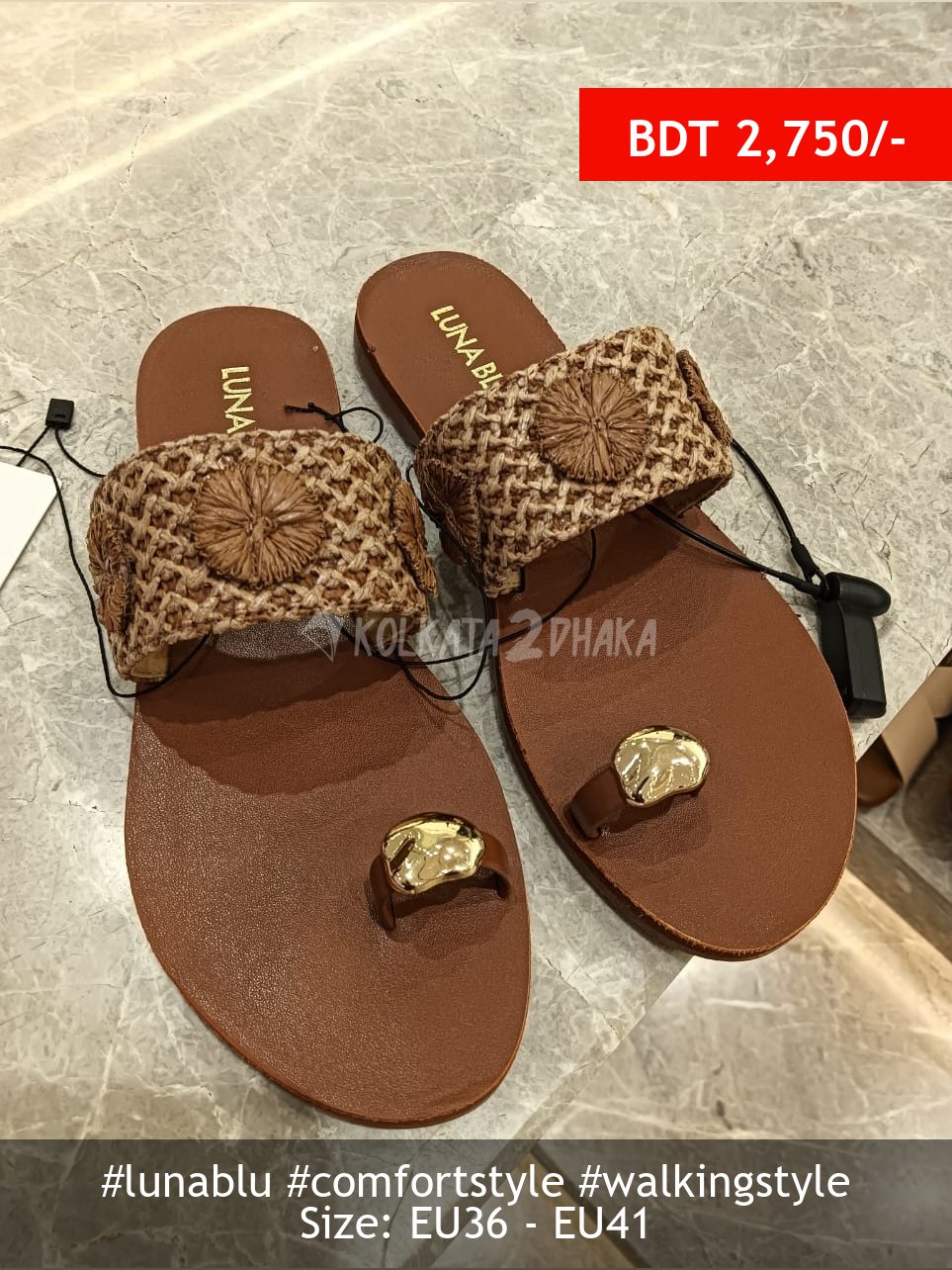 Lunablu Tan Flat