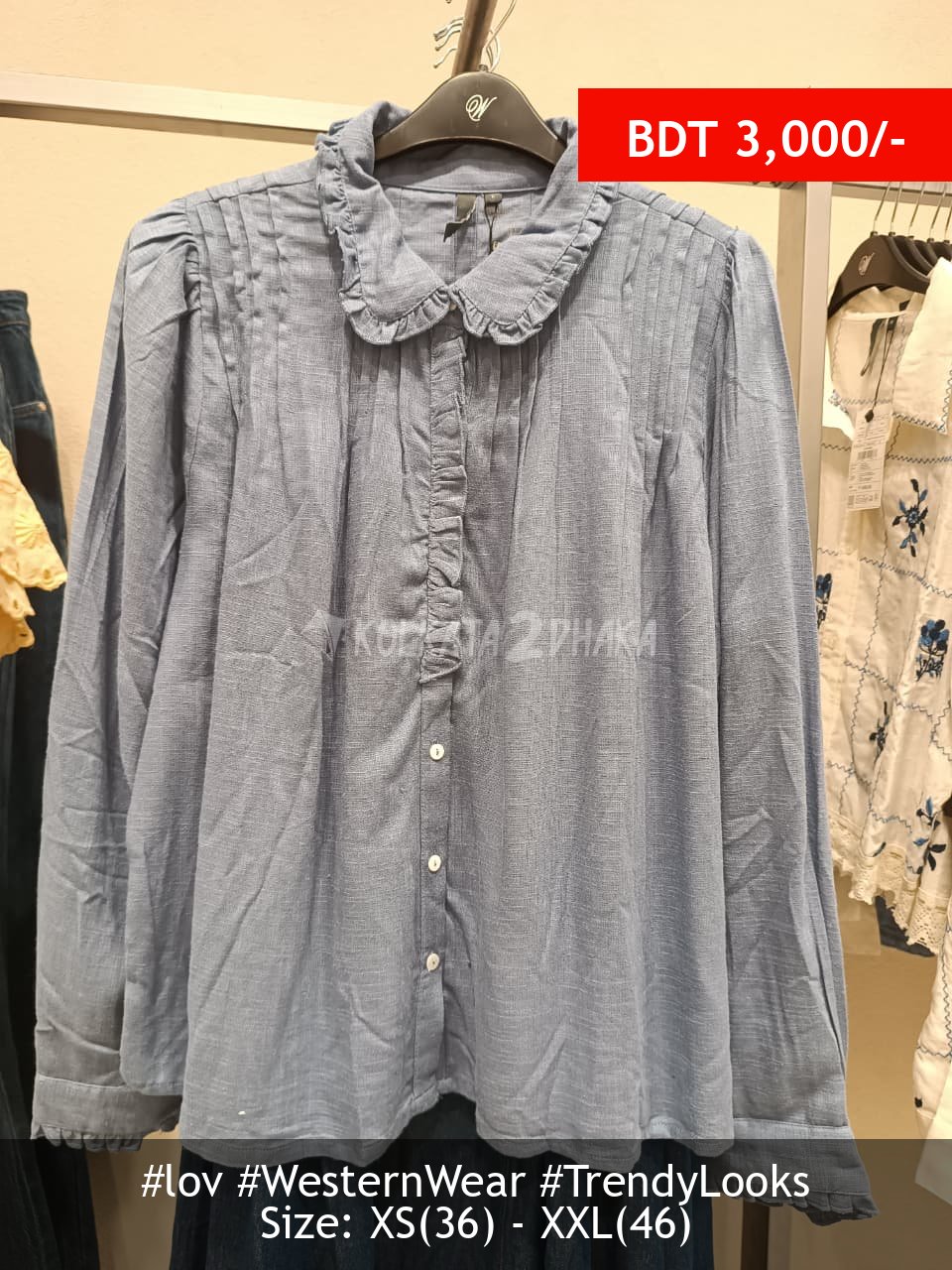 LOV Sky blue blouse